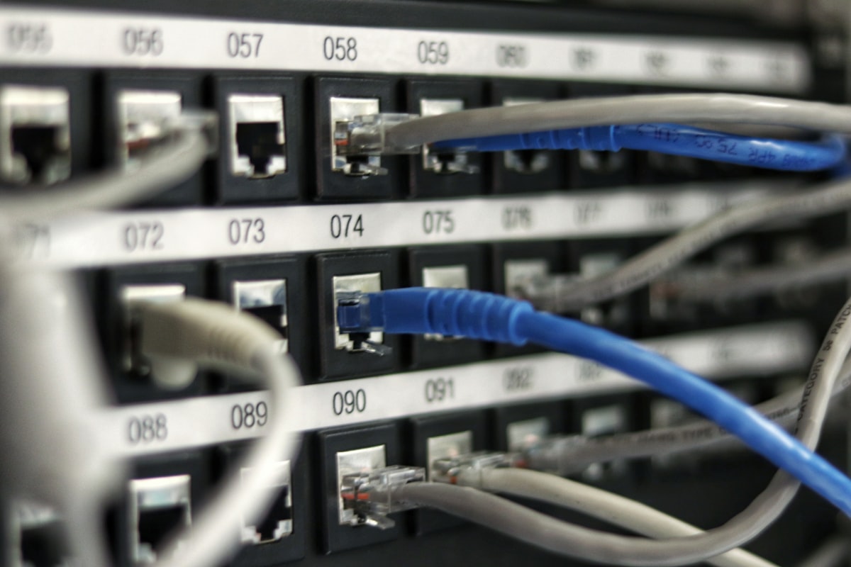 Modern server room infrastructure